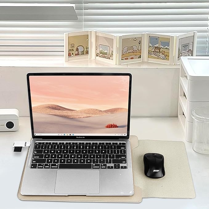 BVYA 13.3-14" Sleeve, PU Leather Laptop Case Compatible with New MacBook Air 13.6/Pro/Max M2/M1 A2779 A2442 14, 13.5 Surface 5/4/3/2/1, Compatible with Laptop 2022 Pro 14 inch
