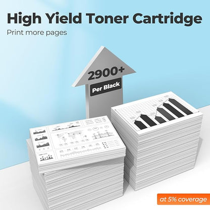 148A Toner Cartridges 4001n 4101fdw for HP 148A 148X W1480A W1480X Toner Cartridge black (2-pack), Laser Jet 4101fdw 4001n Toner Cartridge, for HP Laser Jet Pro MFP 4001n 4101fdw 4001dn 4001dw 4101fdn