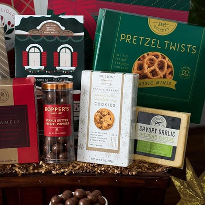 Christmas Basket Gift Deluxe of Holiday Foods by GourmetGiftBaskets.com