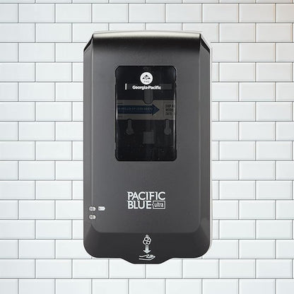 Georgia-Pacific (53590) Pacific Blue Ultra Automated Soap Dispenser, Black, Wall Mounted, Easy To Install & Maintain, Batteries Included