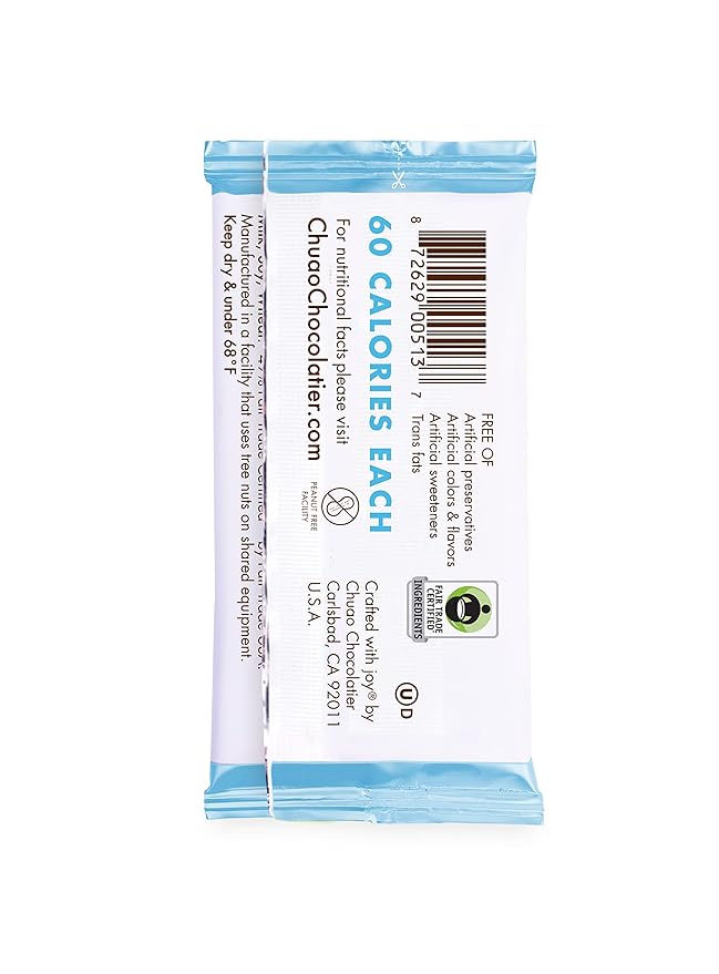Chuao Chocolatier Oh My S'mores Milk Chocolate Mini Bars | Gourmet Marshmallow Graham Cracker No Preservatives | For Gift Baskets, Christmas, Birthday | 20 Pack