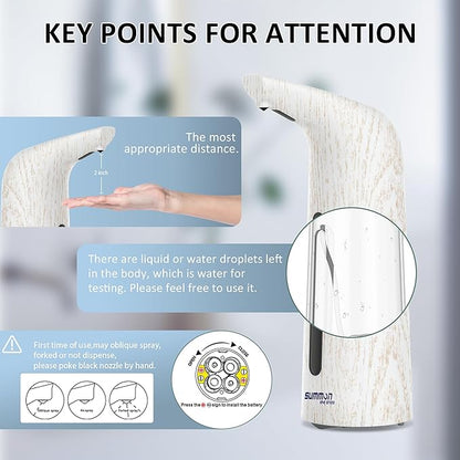 Automatic Soap Dispenser Touchless,400ML Hand & Dish Countertop Electric Liquid Dispenser with Sensor,4 Gear Adjustable Waterproof Battery Operated Kitchen Auto Soap Pump