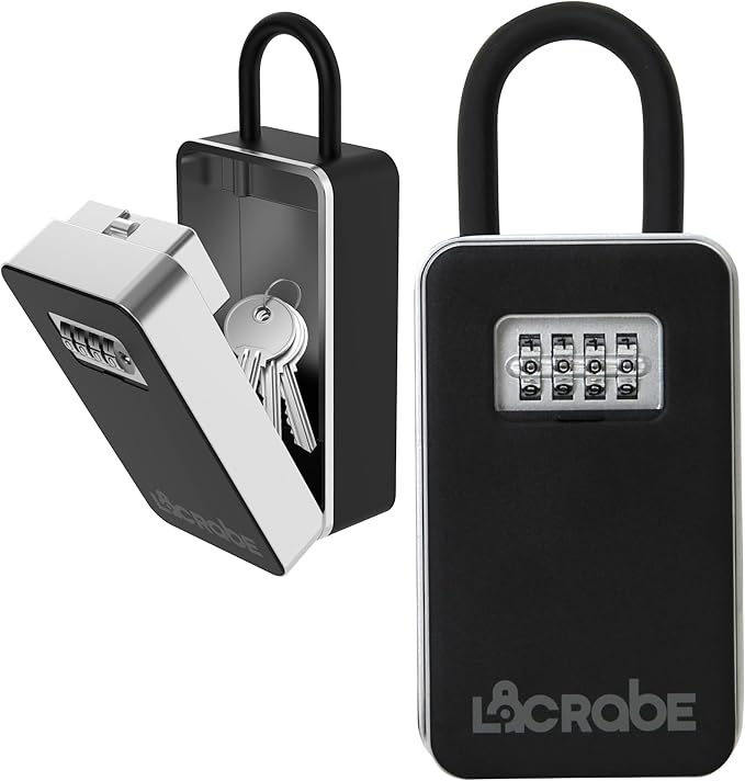 Key Lock Box, Secure lock box for keys with code for Indoor and Outdoor Use, Ideal for Home, Office or Rentals, Perfect for Homeowners and Businesses Looking for a Secure Storage Solution