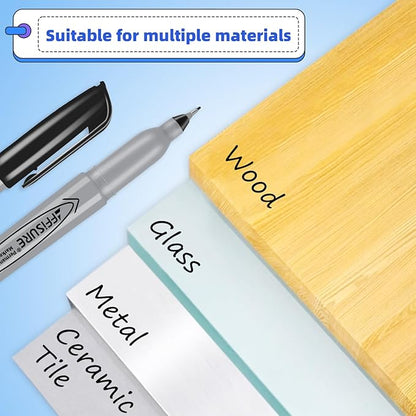 Permanent Markers, Ultra Fine Point, Black, 75 Count, 0.4mm, Fine tip permanent marker set, quick dry, waterproof, fading resists, durable, marks on paper, glass, ceramic, plastic, wood, rock, metal