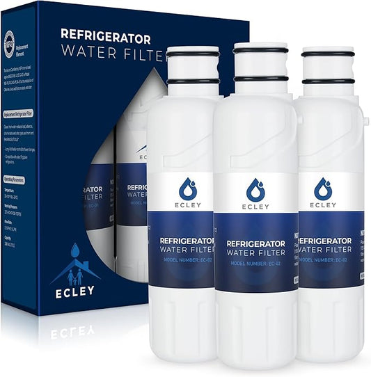 W10413645A Water Filter 2 Replacement, Compatible with EveryDrop Filter 2, Whirlpool EDR2RXD1, WHR2RXD1, Whirlpool WRF757SDHV, WRF767SDHZ, WRF767SDHV, WRFC9636RZ, 3 Pack