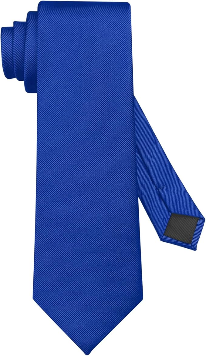 DecTwig Men's Ties Solid Color Formal Neckties 3.15" (8CM) Black Ties For Men