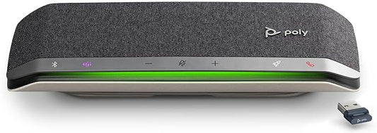 Poly Sync 40+ Smart Speakerphone (Plantronics) - Flexible Workspaces - Connect to PC/Mac via BT700 Adapter and Smartphones via Bluetooth - Certified for Microsoft Teams – Amazon Exclusive