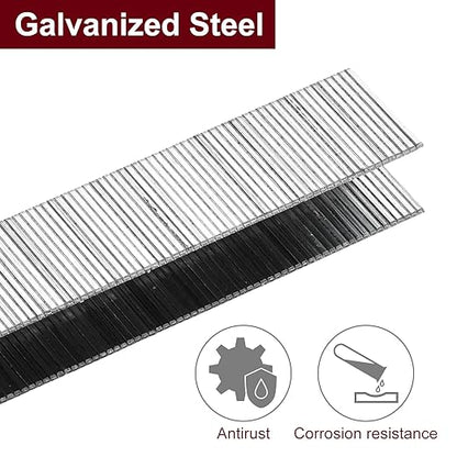 uxcell 22 Gauge Narrow Crown Staples 3/8" x9/16, 10000Pcs Galvanized Steel for Pneumatic, Electric Stapler, White