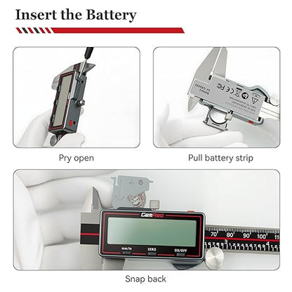GemRed Wireless Digital Caliper, 300mm Stainless Steel Precision Measuring Tool with Data Output, Inch/MM Conversion, Zero Reset, Auto Off, for DIY, Woodworking, Jewelry Making