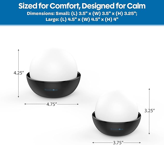 Humidifiers, Set of 2 Stone Decorative Ceramic Natural Water Humidifier, Non-Electric Battery Free for Bedrooms, Great for Babies by Bluestone