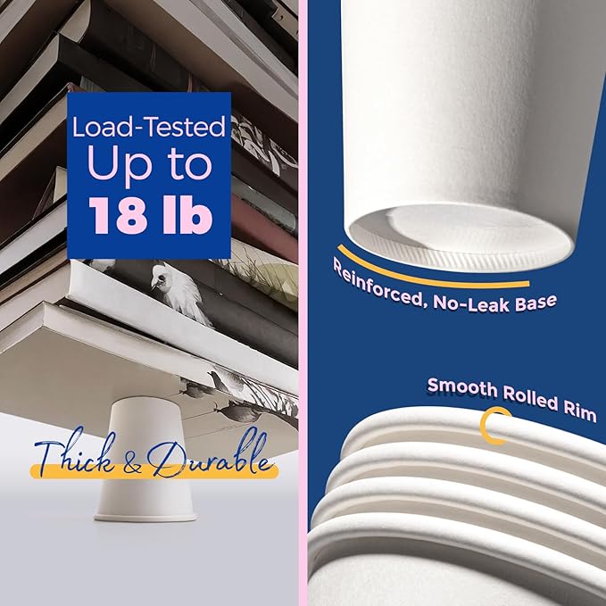 Fit Meal Prep 100 Pack 8 oz Disposable Coffee Cups with Lids, Sleeves, Leak-Proof To Go Coffee Cups with Lids, Durable Paper Cups for Hot Beverage, Home, Office, Party