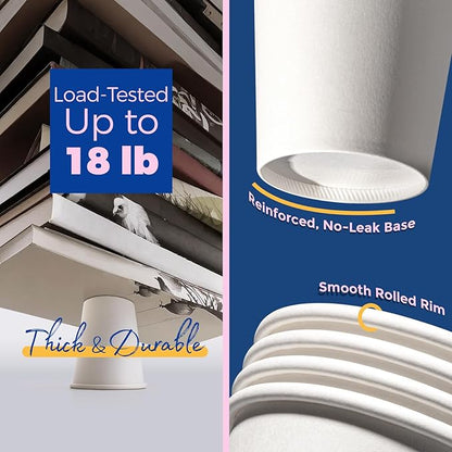 Fit Meal Prep 50 Pack 8 oz Disposable Coffee Cups with Lids, Sleeves, Leak-Proof To Go Coffee Cups with Lids, Durable Paper Cups for Hot Beverage, Home, Office, Party