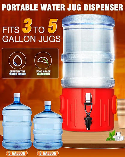 Insulated Beverage Dispenser 2 Gallon- Ice and Hot Drink Dispenser with 304 Stainless Steel Interior and Spout, Portable Hot Water Dispenser, Outdoors Cooler Jug for Camping Party Sports, NN