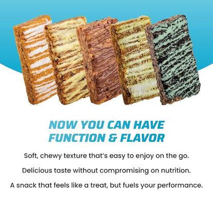 JIMMYBAR! - Strawberry Cookies 'n Cream - Protein Bars With Collagen - 12 Count - 18g Protein Snack Bars - 5g Sugar - Protein Snacks for On-The-Go - Post Workout Meal Replacement Bar
