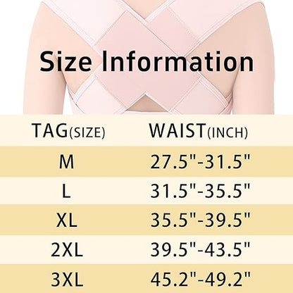 Posture Corrector for Women and Men Plus Size Full Back Support Brace Straightener Scoliosis Spine Upper Back Pain Relief Adjustable Shoulder Instant Posture Corrector with Hunchback Pink XX-Large