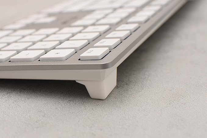 CHERRY KC 6000 Slim Keyboard Made with Mac Layout. with 12 Apple Specific Functions. Scissor Tech Typing for Near Silent. Alternative to Magic Keyboards. USB-A Wired. US Layout White and Silver.