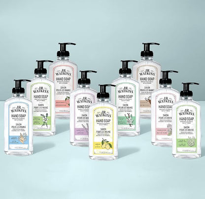 J.R. Watkins Gel Hand Soap Refill, Moisturizing Hand Wash, Formulated with Plant-Based Cleansers, Alcohol-Free, Cruelty-Free, Lemon, 34 Fl Oz, 2 Pack