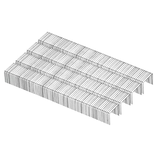 uxcell 20 Gauge Narrow Crown Staples 7/16" x2/5", 5000Pcs Galvanized Steel for Pneumatic, Electric Stapler, Black