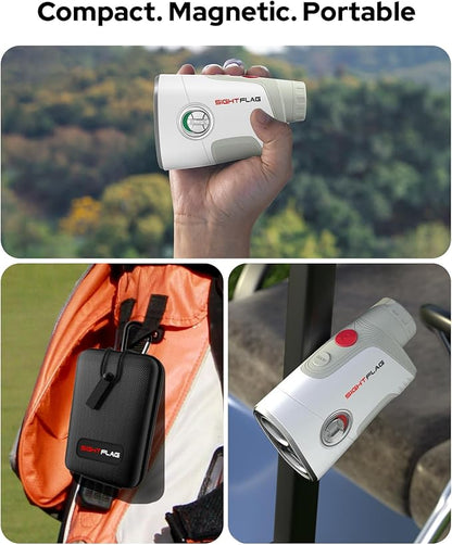 GF2-Golf Rangefinder with Slope and Pin Flagpole Lock Vibration, 1300 Yards Range Finder, External Slope Switch