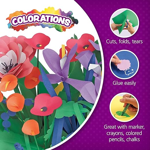 Construction Paper, White, 9 inches x 12 inches, 500 Sheets. Heavyweight Construction Paper, Crafts, Art, Kids Art, Painting, Coloring, Drawing, Creating, Paper, Art Project, All Purpose Paper