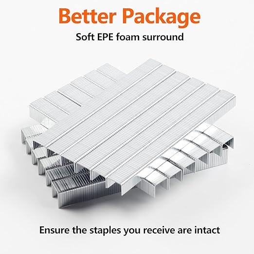 Heavy Duty T50 3/8 inch Staples 5000-Count, 20 Gauge Galvanized, for Pneumatic, Electric, Manual T50 Stapler Gun
