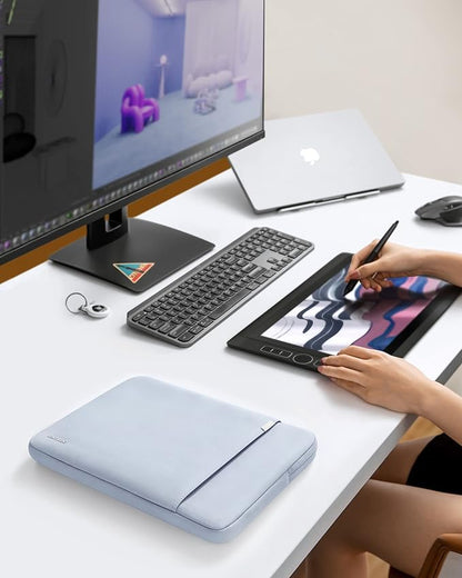 tomtoc 360 Protective Laptop Sleeve for 14-inch MacBook Pro M4/M3/M2/M1 Pro/Max A3112 A3401 A3185 A2992 A2918 A2779 2024-2021, Water-Resistant Case Bag with Accessory Pocket for 13.8 Surface Laptop 7