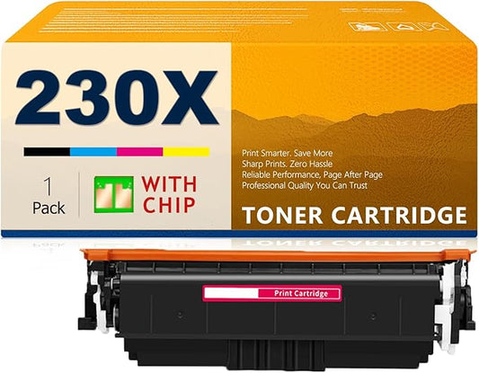 XCCOER 230X Toner Cartridge (with Chip) W2300X W2301X W2302X W2303X Replacement for HP 230X Toner Cartridge for Color Laser Pro 4203dw 4203dn 4303dw 4303fdw Multifunction Printers, 1-Pack