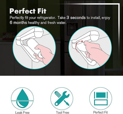 ICEPURE PLUS UKF8001 NSF/ANSI 53 Certified Replacement for Everydrop EDR4RXD1, Whirlpool Filter 4, Maytag UKF8001AXX-200, MPF15090, WF-UKF8001, Puriclean II, RWF0900A Refrigerator Water Filter, 3PACK
