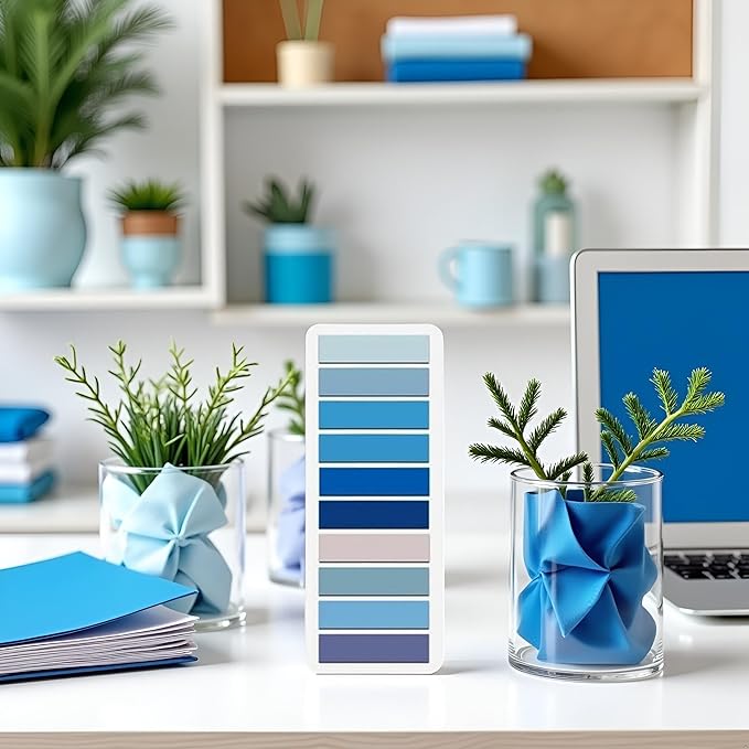 200 Pcs Sticky Index Tabs, Page Markers Notes Tabs Writable and Repositionable Book Flags Tabs Strip Index Tabs for Page Marking Classify File Self-Stick Notes (Blue)