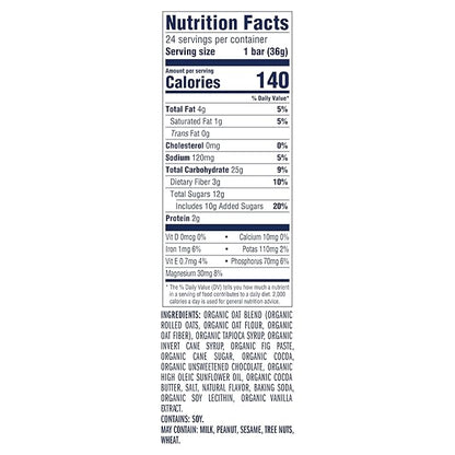 Zbar - Chocolate Brownie - Soft-Baked Energy Snack Bars - Non-GMO - 11g Whole Grains - USDA Organic Granola Bars (24 Pack)
