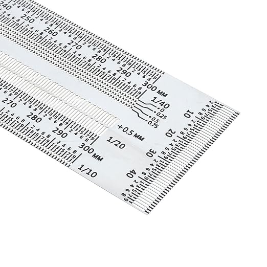 Precision Marking T-Rule Stainless Steel T Square with Mechanical Pencil & 0.5mm Refill Scribing Line Ruler for Marking or Measuring, for Carpenters, Designers, Architects, Engineers 300mm