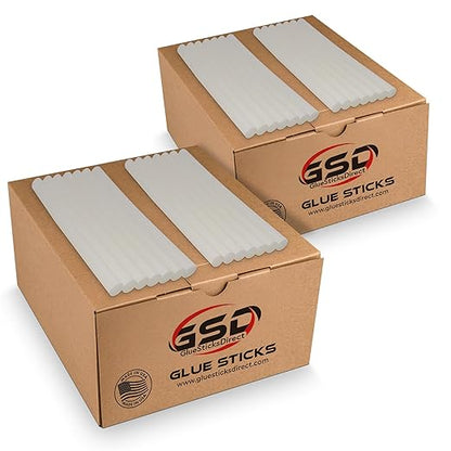 Wholesale Hot Melt Glue Sticks - Bulk 10in - Clear - Plastic/Polymer - Art, Craft, Repair - Compatible with Most Glue Guns - 7/16" X 10" (Approx 900 Sticks, 50lbs Pack) - USA Made