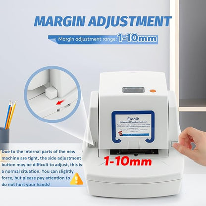 Upgraded Electric Stapler, 65 Sheets Capacity, Binding Speed & Margin Adjustable, Automatic Heavy Duty Stapler Including 5500 Staples, Jam-Free