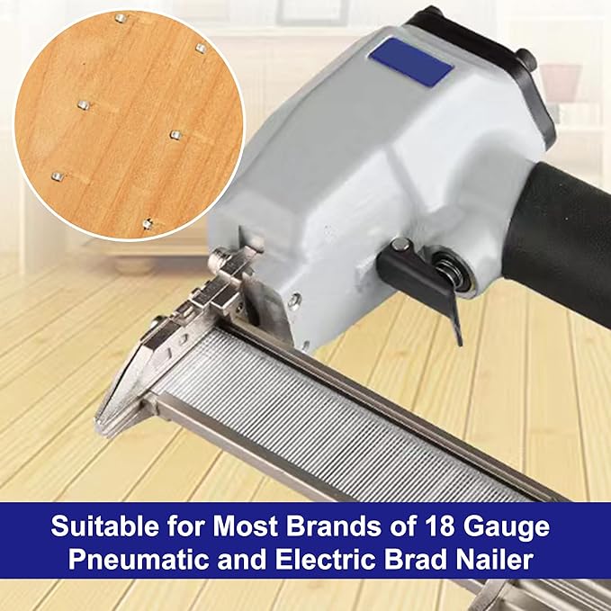 HW HAMWOO 18 Gauge Brad Nails,Galvanized 18GA Nail Gun Nails Assorted,Suitable for Most Brand of 18 GA Pneumatic and Electric Brad Nailer(2",1-1/5",1",3/4",5/8",5000Pcs)