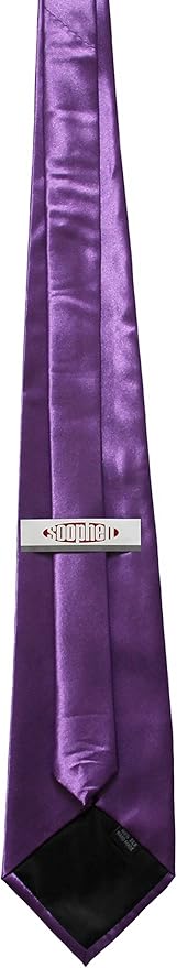 Soophen Mens Necktie 3.75" Tie Solid Color Ties