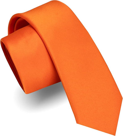 RBOCOTT 2.4“ Solid Color Skinny Tie Business Wedding Necktie for Men(6cm)