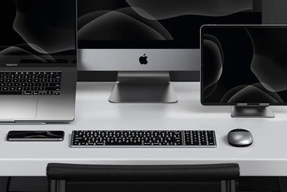 Satechi Slim X2 Bluetooth Backlit Keyboard for Mac, Illuminated Keys & Multi-Device Sync, for MacBook Air/Pro M4, iPad Air/Pro M4/M3, iPad mini, Mac mini, iMac - Space Gray