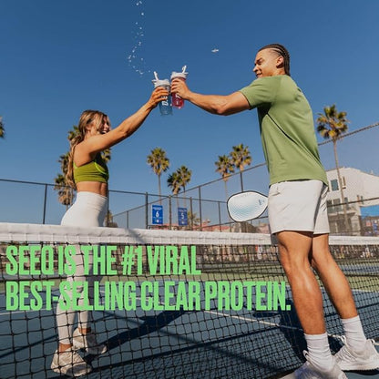SEEQ Clear Whey Isolate Protein Powder, Watermelon Wave, 22 Servings, 22g Protein Per Serving, Sugar-Free, Keto-Friendly, Soy-Free Clear Protein Powder, Juice-Like Protein