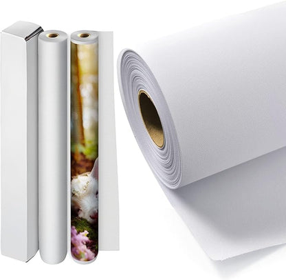 Professional Matte Canvas Roll Long Unstretched Canvas Roll Wide Format inkjet printer, Perfect for Fine Art, Photography, rchival Quality Prints, Epson Canon HP (420GSM Poly-Cotton 44"x60ft)