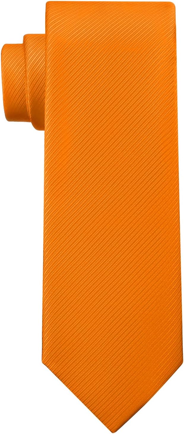 KOOELLE Men's Ties Solid Pure Color Plain Neckties Formal Black Ties For Men