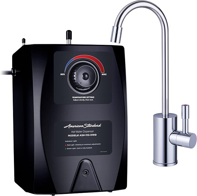 American Standard ASH-110 Hot Water Dispenser, Includes Polished Chrome Single Handle Faucet 780 Watts, 110v