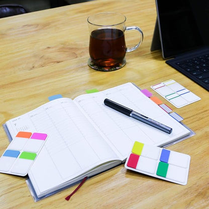 KICNIC Sticky Tabs 1 Inch, 960pcs Book Tabs, Colored Page Markers Self Adhesive, Repositionable Note Tabs for Documents, Books, Paper, Notebooks, Filing and Folders [24 Sets, 10 Colors]