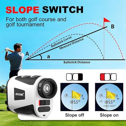 Golf Rangefinder with Slope & Magnet, 7 Modes(Triangulation) Upgraded Range Finders, 1200 Yards, 7X Magnification, Rechargeable Range Finder for Golfing Hunting Golf Accessories for Men Women