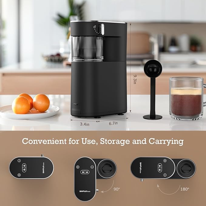 SIMPLETASTE Espresso Machine 20 Bar, Portable Multifunction Coffee Maker with Hot and Cold Brew, Dual Power Options, 6.1oz Water Tank, Single Serve Brewer for Travel, Camping, Office, Home