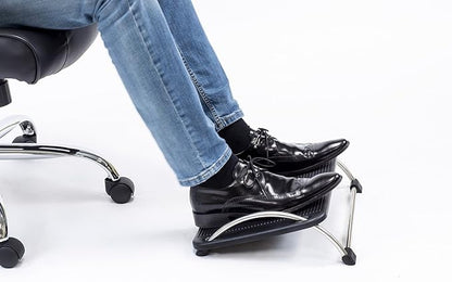 Mount-It! Tilting Footrest Under Desk | Ergonomic Office Foot Rest Adjustable | Computer Desk Foot Support | Large Platform Elevated Office Footrest