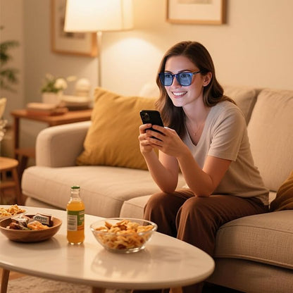 99.9% Blue Light Blocking Glasses For Men Women Anti-Fatigue Computer Gaming Sleep Glasses Reduce Eye Strain