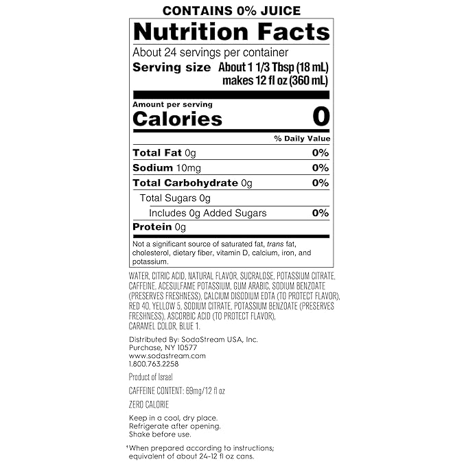 SodaStream MTN Dew Code Red Zero Sugar Drink Mix (440ml, Pack of 4)