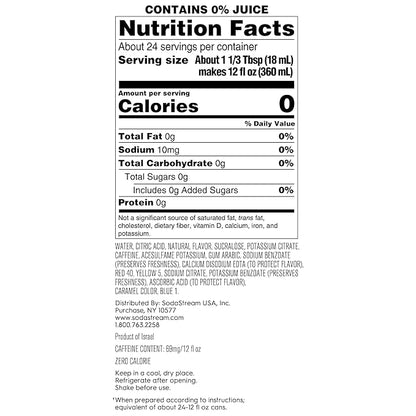SodaStream MTN Dew Code Red Zero Sugar Drink Mix (440ml, Pack of 4)