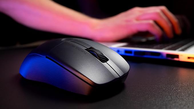 Turtle Beach Pure Air - Ultra-Light Wireless Ergonomic RGB Gaming Mouse, 26K DPI Optical Sensor, 125 Hour Battery, Dual Wireless System, Titan Optical Switches, Bluetooth, RGB Illumination - Black