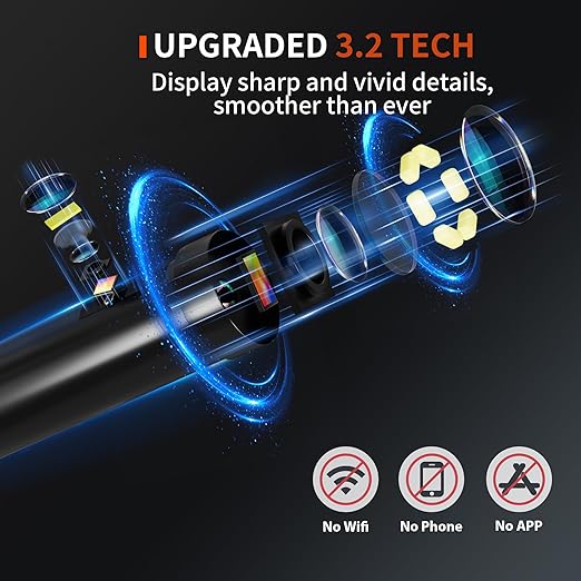 NIDAGE Dual Lens Borescope Inspection Camera 1920P HD Endoscope Camera with Light Waterproof Industrial Endoscope 11.5FT Flexible Snake Cam with 4.3'' IPS Screen, Mechanic Scope Cam Gift for Men